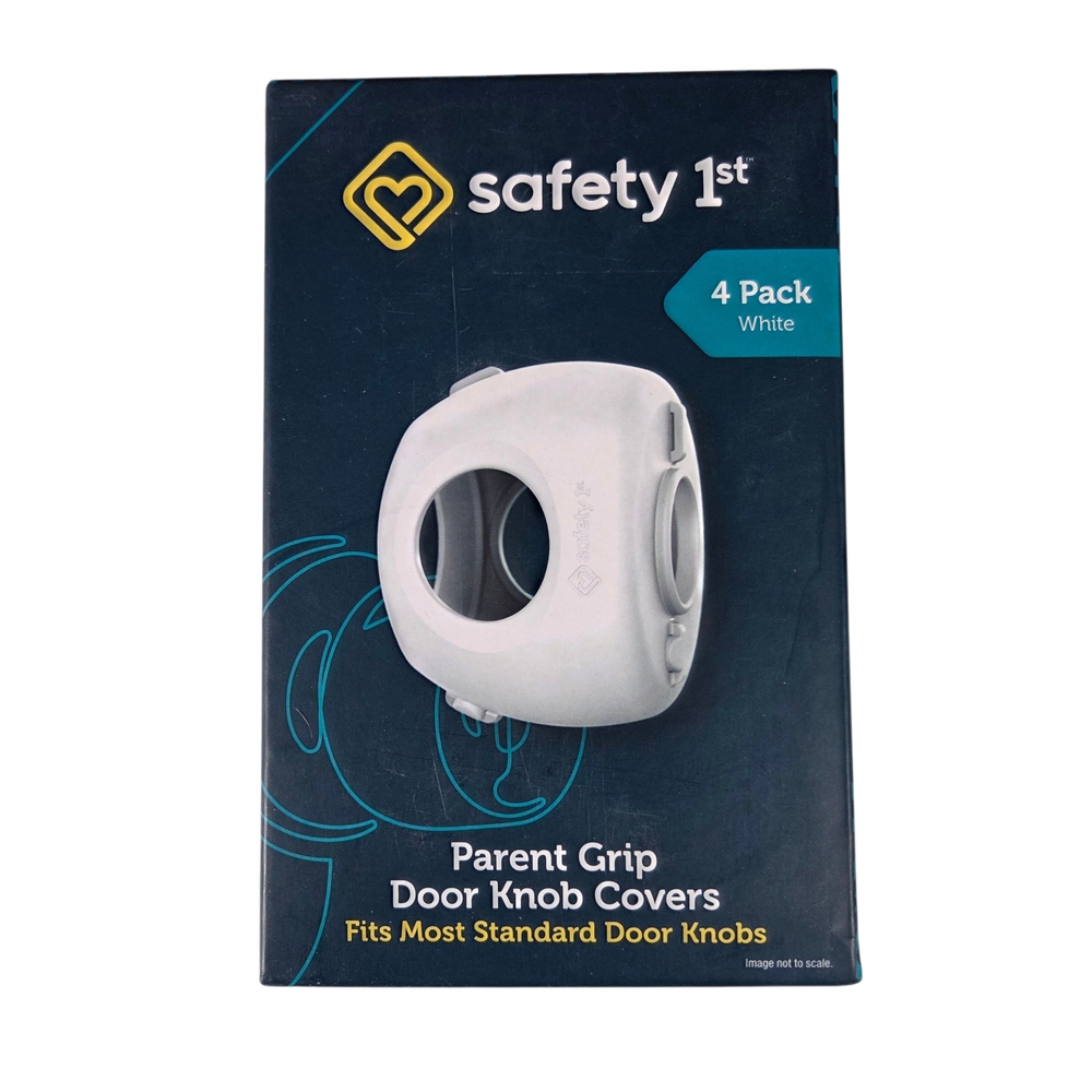 🔥4/$20 Safety 1st Parent Grip Door Knob Covers NEW -White -4 In Pack -One Size